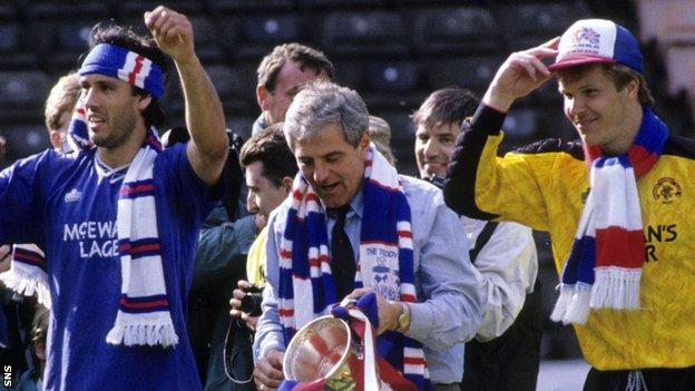 Rangers celebrate in 1991